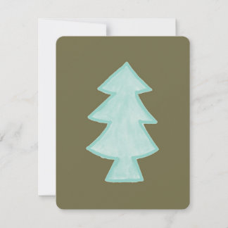 Carte de vœux d'arbre esquissée à la main