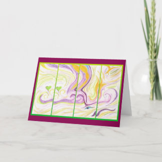 Carte de voeux d'art abstrait d'amour d'esprit