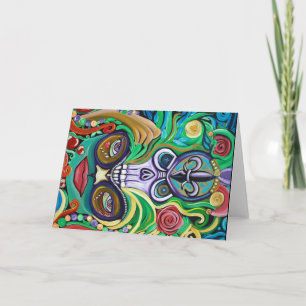 Carte de voeux d'art de mardi gras