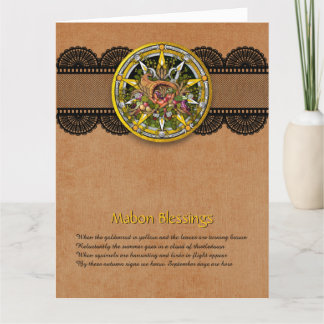 Carte de voeux d'automne Mabon personnalisable