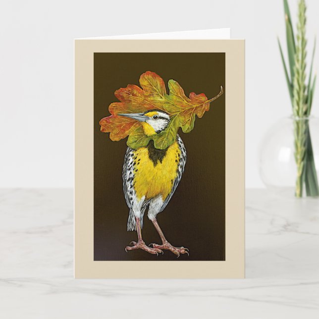 Carte de voeux d'automne Meadowlark (Devant)
