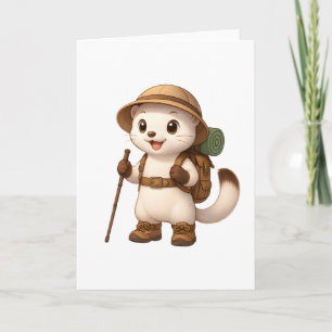 Carte de vœux d'aventure Okojo – Japane mignon kaw