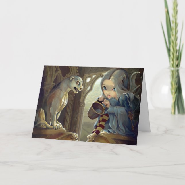 Carte de voeux de "Alannah et de la gargouille" (Devant)