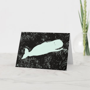 carte de voeux de baleine blanche
