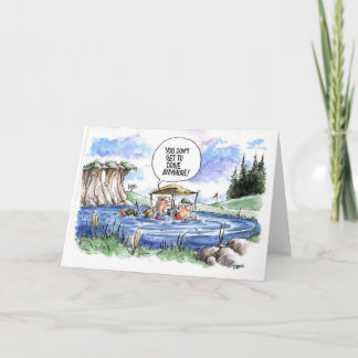 Carte de voeux de bande dessinée de golf : Mauvais