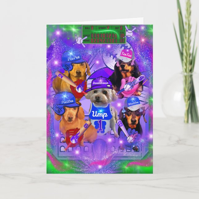 Carte de voeux de baseball PeeWee (Devant)