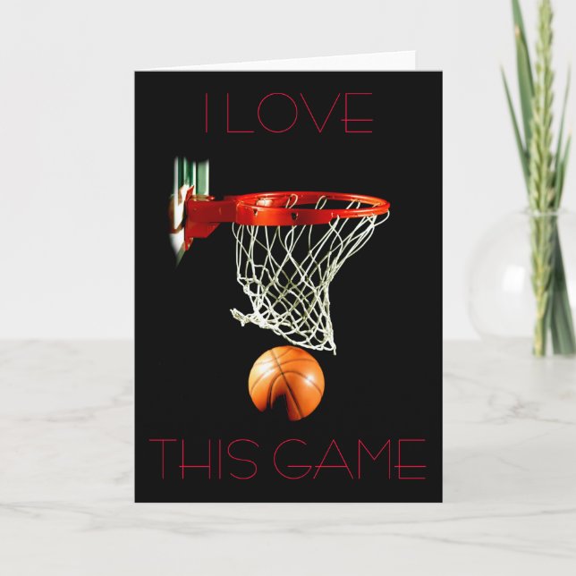 Carte de voeux de basket-ball - I Love This Game (Devant)