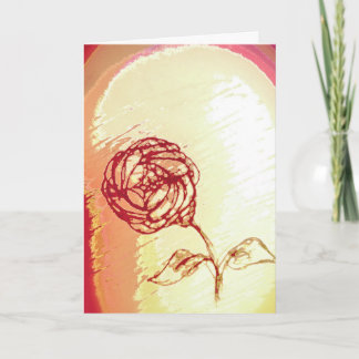 Carte de vœux de bénédiction pliée Rustic Rose