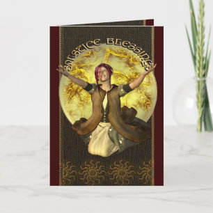 Carte de voeux de bénédictions de solstice