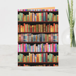 carte de voeux de bibliothèque laissée vide