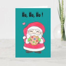 Carte de voeux de biscuits d'amours de Père Noël