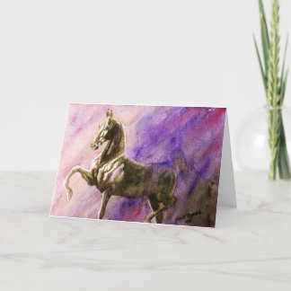 Carte de voeux de blanc de cheval de Saddlebred