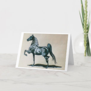 Carte de voeux de blanc de cheval de Saddlebred