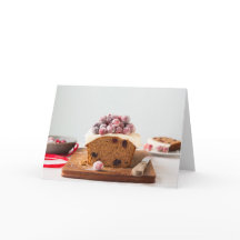 Carte de voeux de blanc de gâteau de Noël