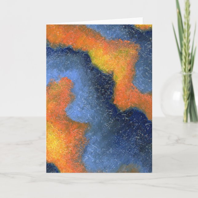 Carte de voeux de bleu d'océan (Devant)