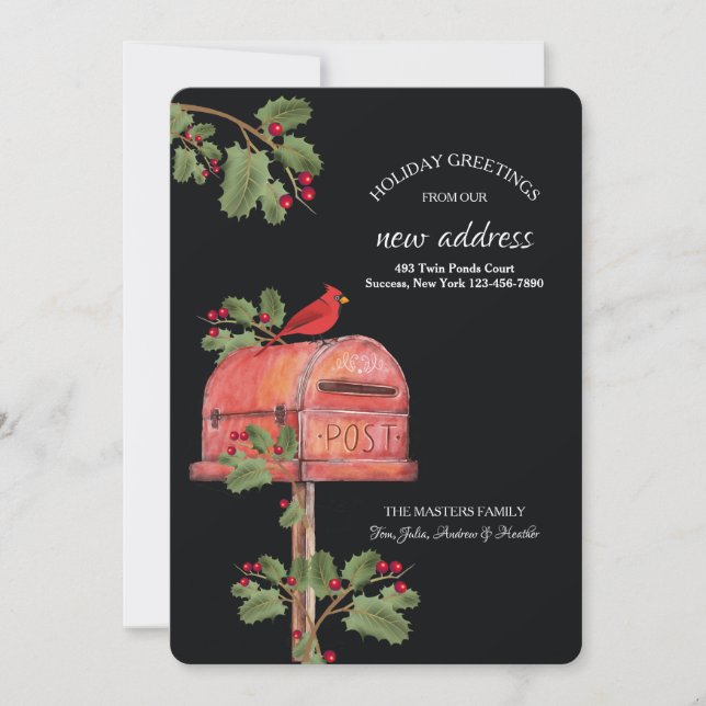 Carte de voeux de boîte aux lettres de vacances (Devant)