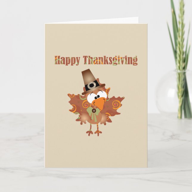 Carte de voeux de bon thanksgiving (Devant)