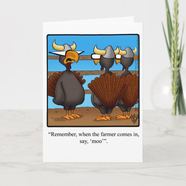 Carte de voeux de Bon thanksgiving amusante (Devant)