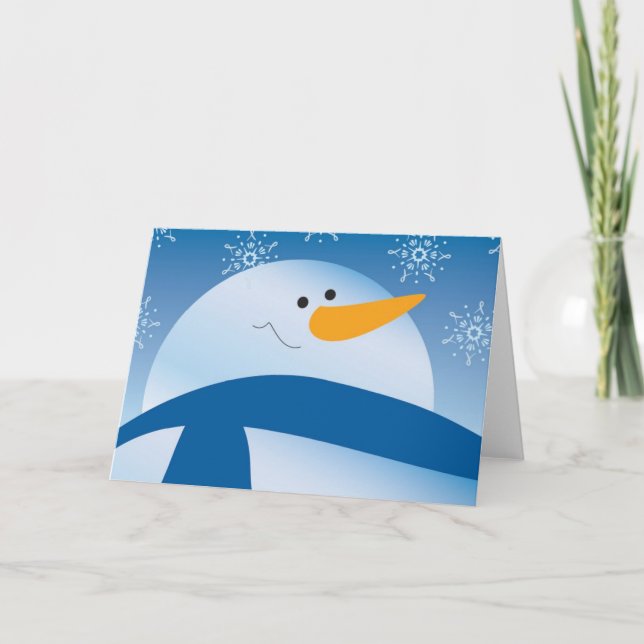 carte de voeux de bonhomme de neige (Devant)