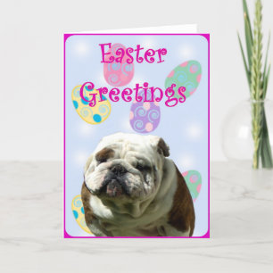 Carte de voeux de bouledogue de salutations de