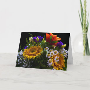 Carte de voeux de Bouquet Floral Merci