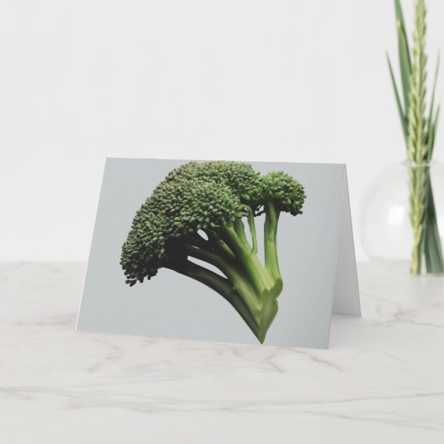 Carte de voeux de brocoli, enveloppes blanches (Devant)