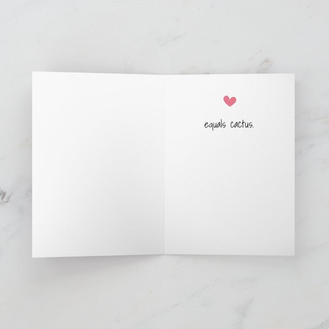 Carte de voeux de Cactus amusant (Intérieur)