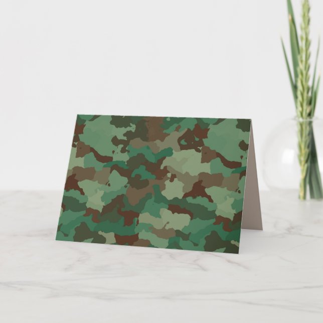 carte de voeux de camouflage militaire (Devant)