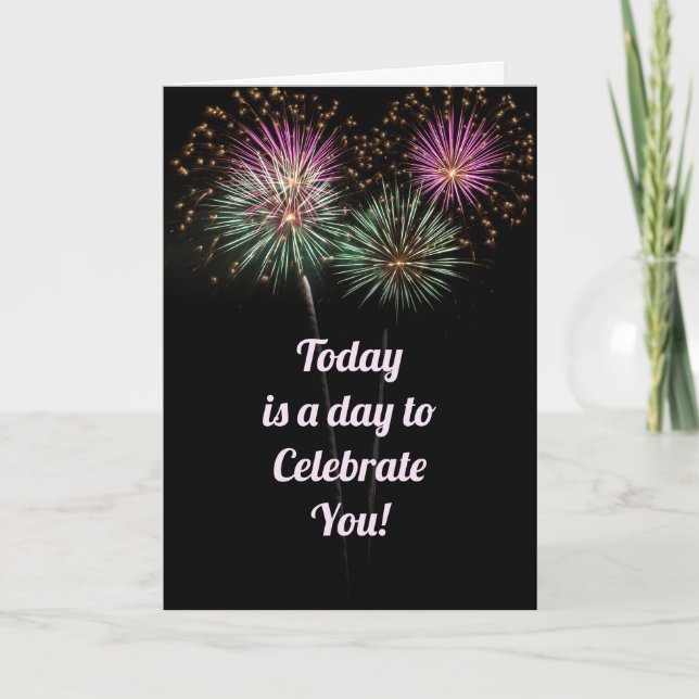 Carte de vœux de célébration (Devant)