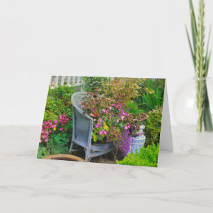 Carte de voeux de chaise de jardin