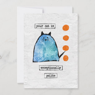 Carte de voeux de chat - Chat amusant Exceptionnel