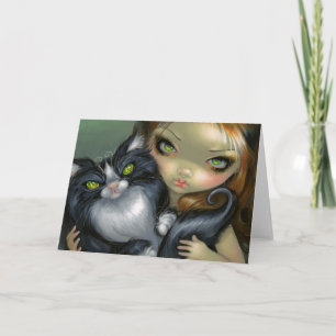 Carte de voeux "de chat espiègle de smoking"