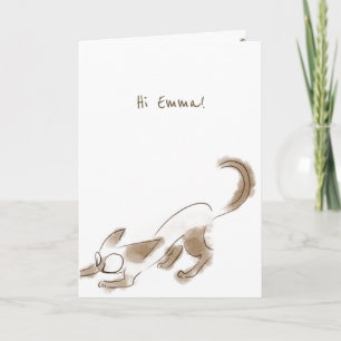 carte de vœux de chaton siamois Art