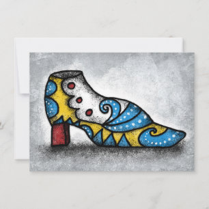 Carte de voeux de chaussures victorienne