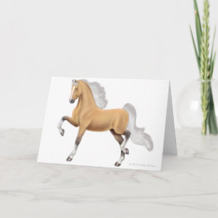 Carte de voeux de cheval de Saddlebred de palomino