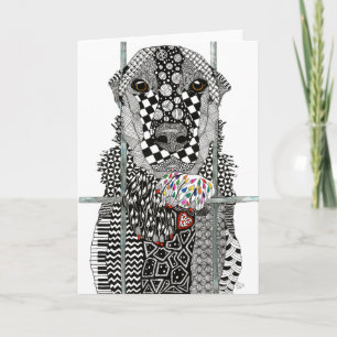 Carte de voeux de chien de refuge pour animaux