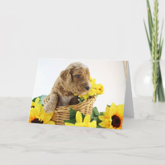 Carte de voeux de chiot de Goldendoodle