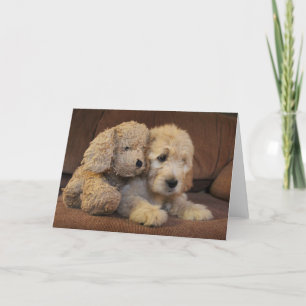 Carte de voeux de chiot de Goldendoodle