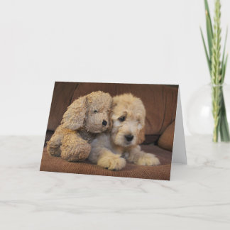 Carte de voeux de chiot de Goldendoodle