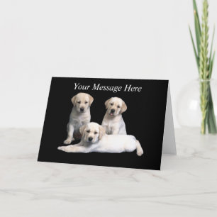 Carte de voeux de chiot de labrador retriever