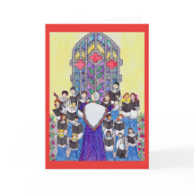 Carte de voeux de choeur de l'église des enfants