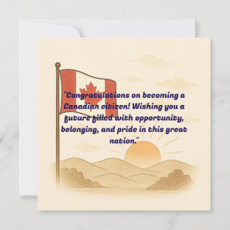 Carte de voeux de citoyenneté canadienne