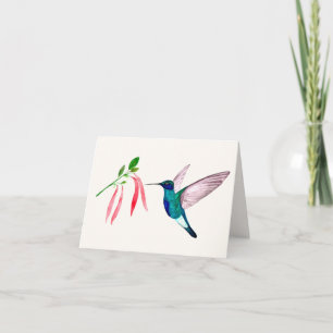 Carte de voeux de colibri