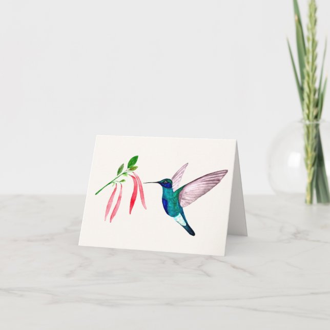 Carte de voeux de colibri (Devant)
