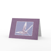 Carte de voeux de colibri Violet