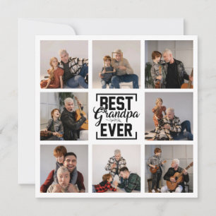 Carte de voeux de Collage photo Meilleur Grand-Pèr