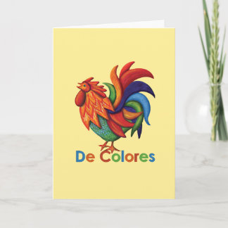 Carte de voeux De Colores avec paroles et envelopp