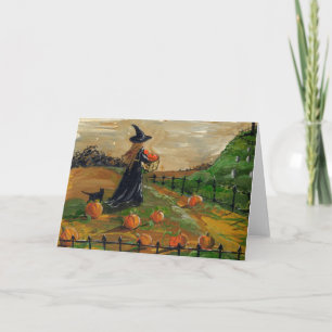 Carte de voeux de correction de citrouille de