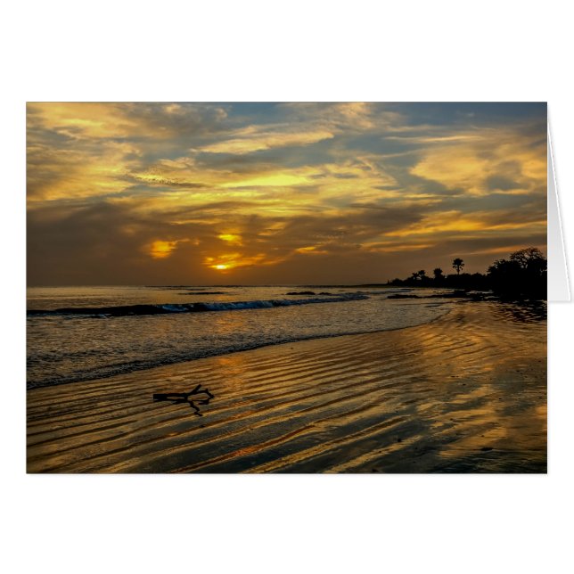 Carte de voeux de coucher du soleil de la Gambie (Devant horizontal)