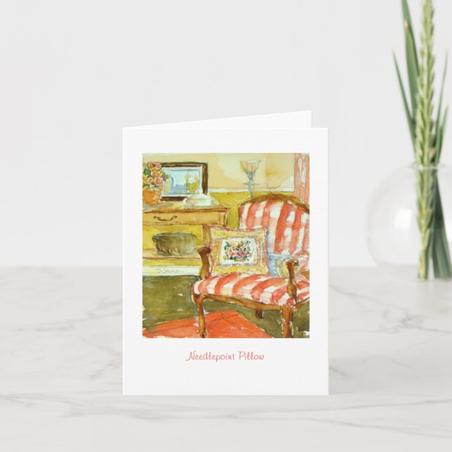 Carte de voeux de coussin de tapisserie à (Devant)